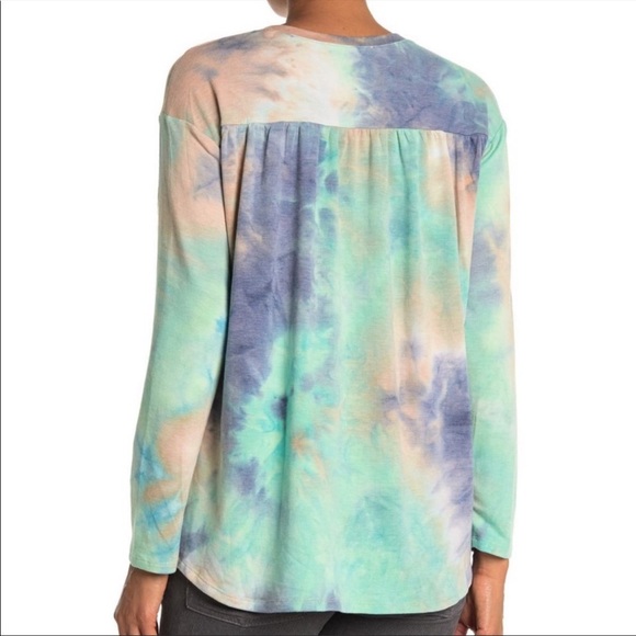 White Willow Tie Dye Long Sleeve Shirt Sz M - Picture 9 of 11